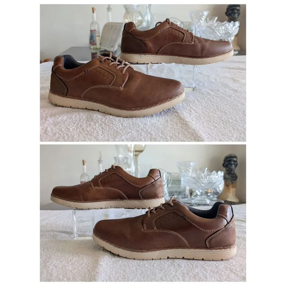 Falls Creek Chandler Size 11 Brown Lace Up Oxford Casual Dress Shoes